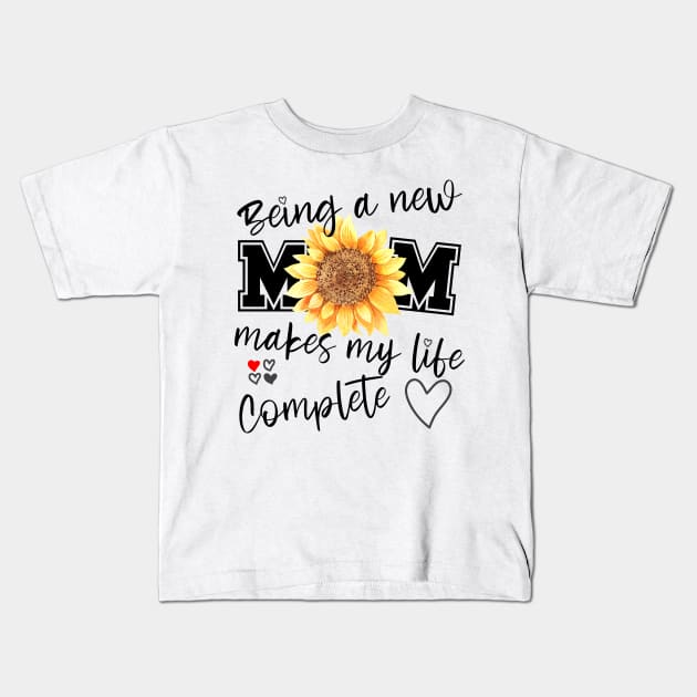 Being a new mom, expecting mother gift, Happy first Mothers Day Kids T-Shirt by kimbo11